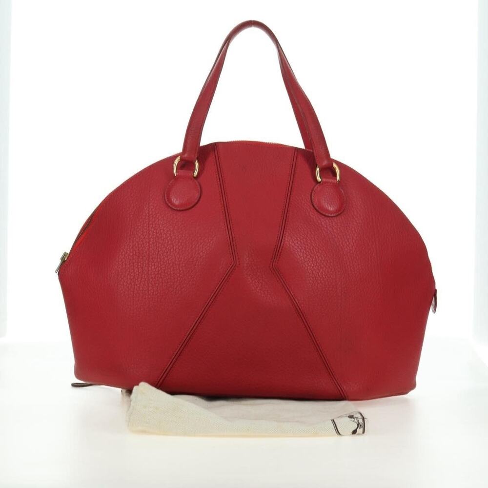 Hermes Leather Ildvo Handbag Red